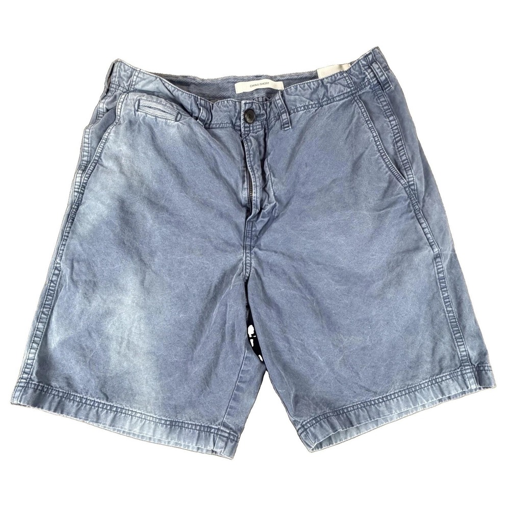 Billy Reid Shorts Mens 30 Blue Chino Flat Front 8 Inseam Casual Summer Cotton